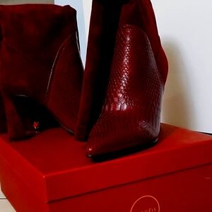 Elegant Burgundy Ankle Boots